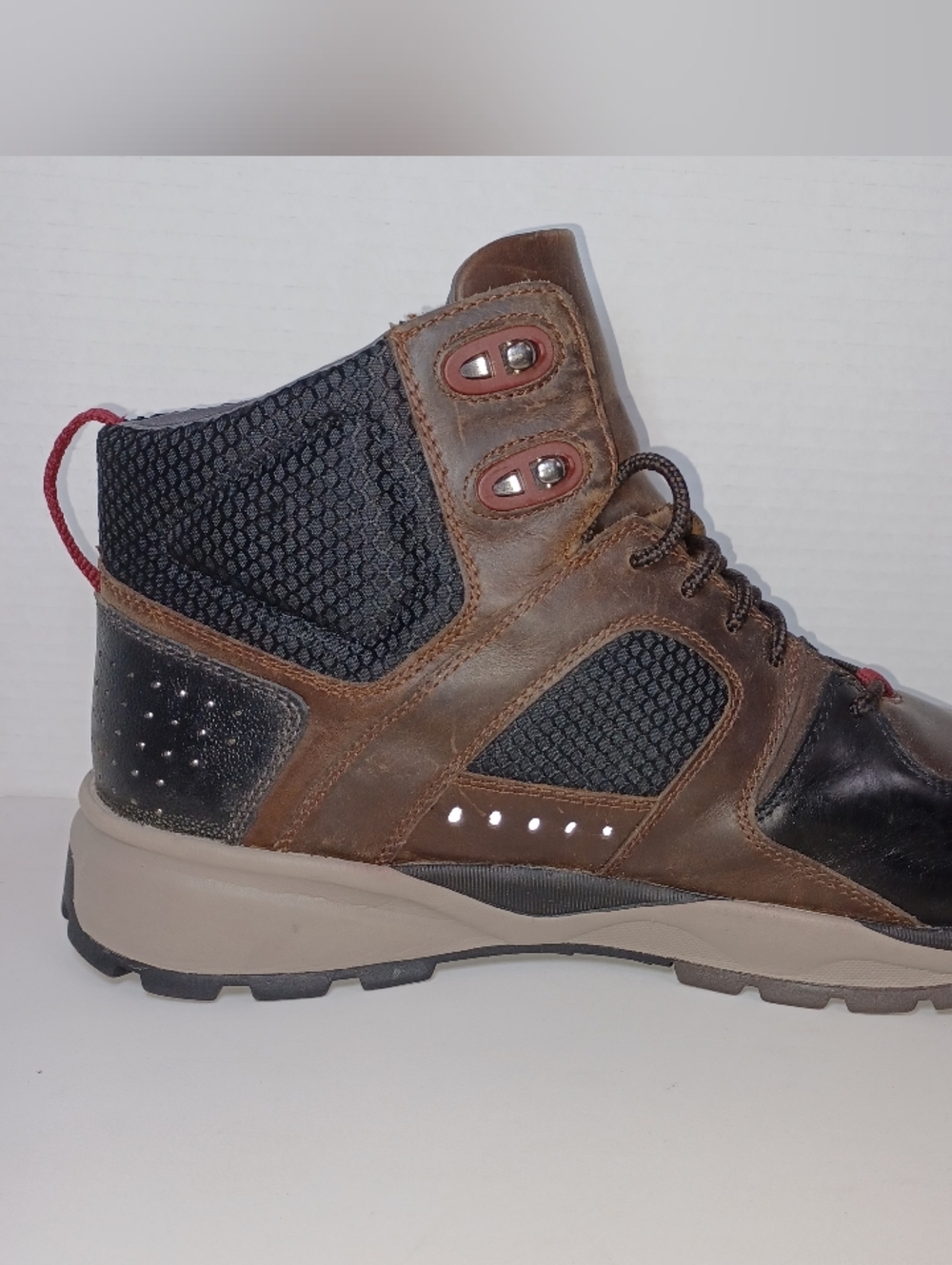 Johnston & Murphy XC4 Boots Men's Size 12M  Brown & Black Leather Lace-Up Hiker